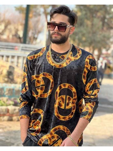 تک پوش خفن مخمل طلاکوب کد 778